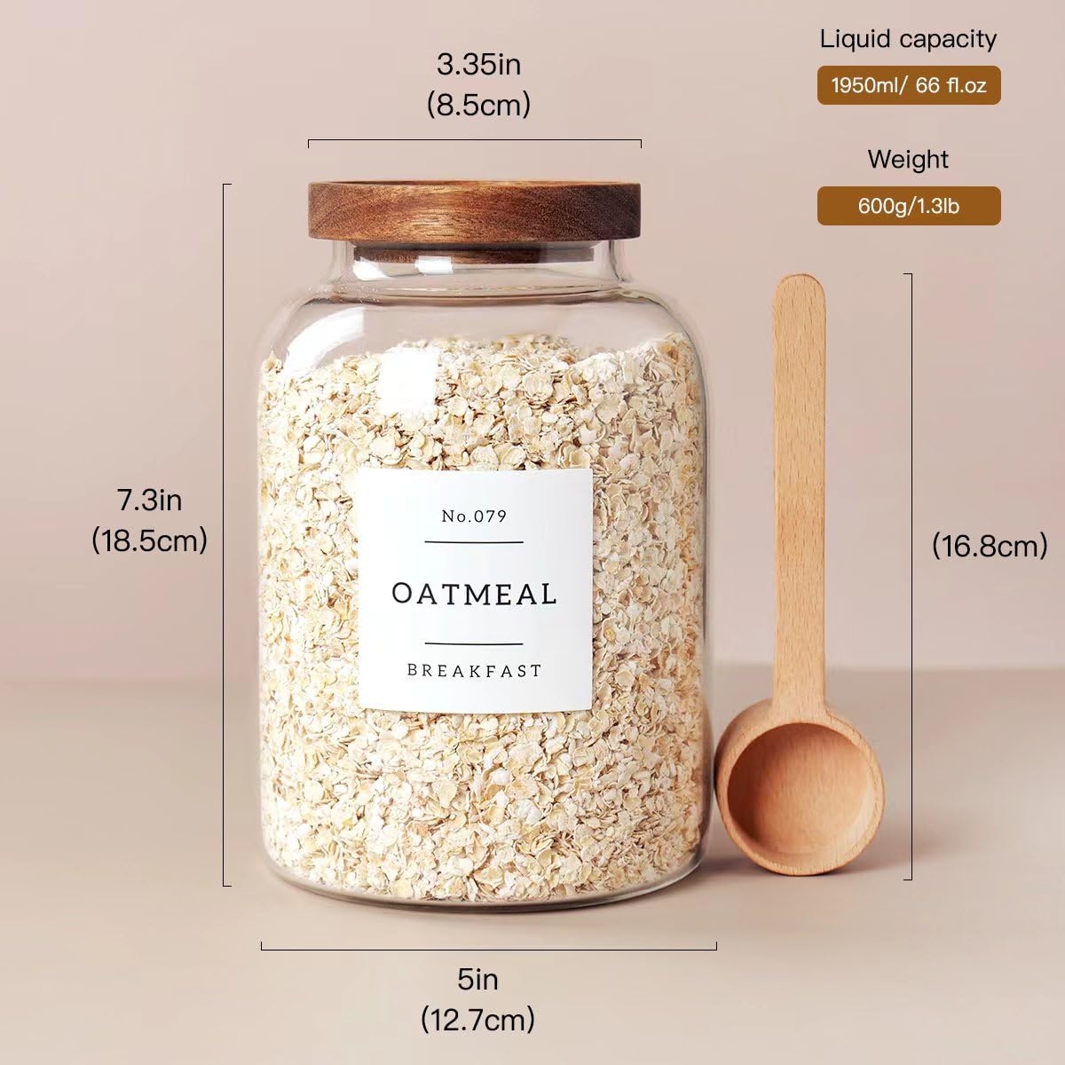 CZSZYGHBAO borosilicate glass keeps spices organized and fresh in the pantry.