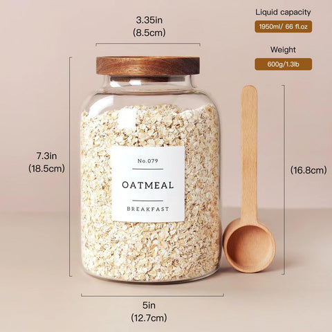 CZSZYGHBAO borosilicate glass keeps spices organized and fresh in the pantry.
