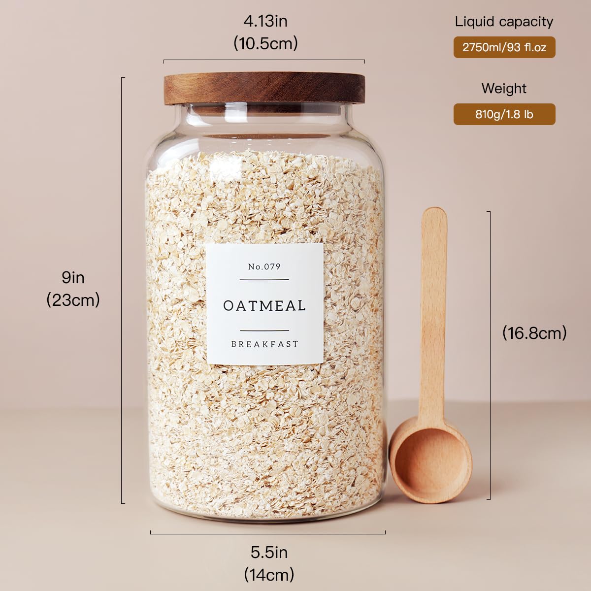CZSZYGHBAO glass pantry jar keeps spices and tea organized