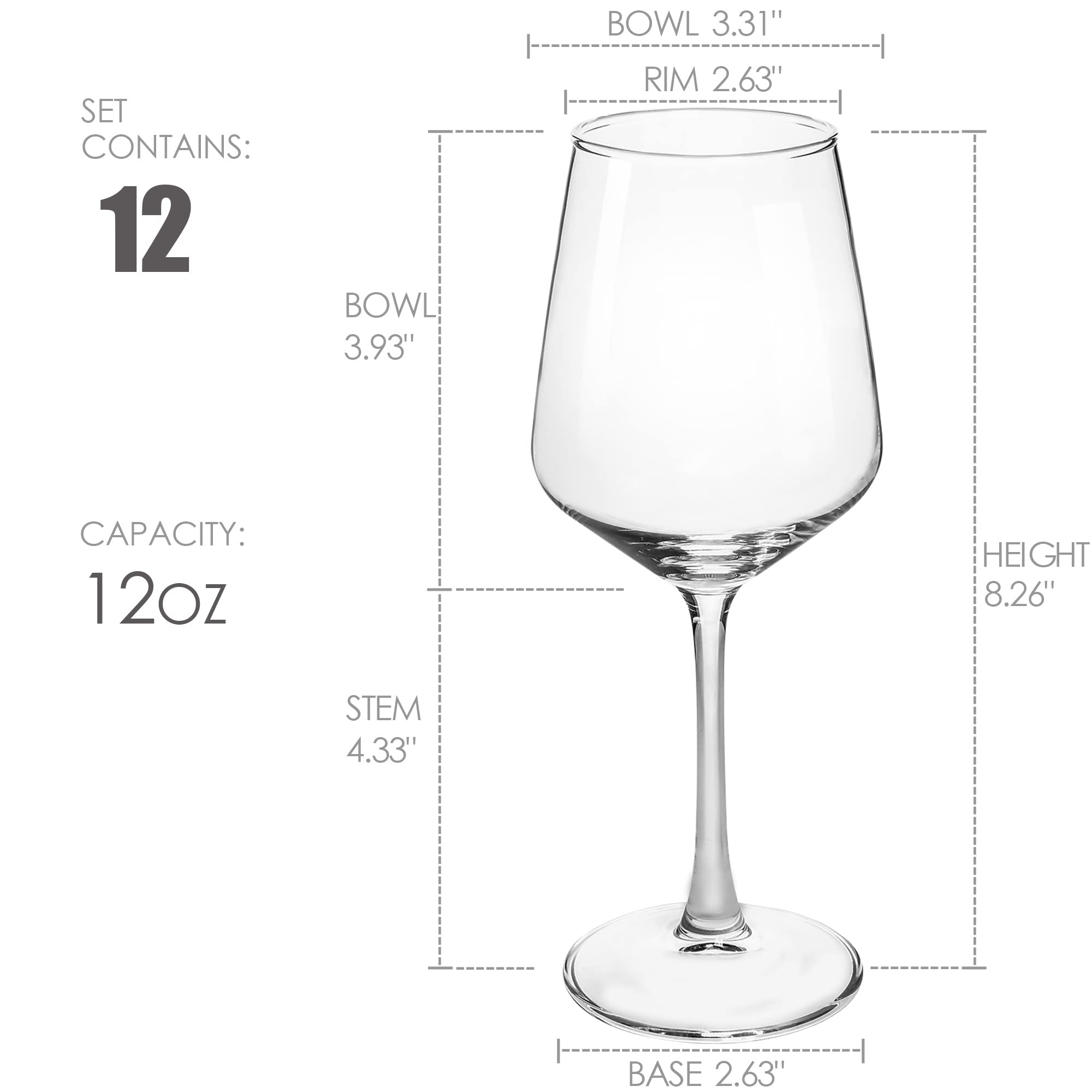 CZUMJJ lead-free glass offers crystal clarity for red and white wines.