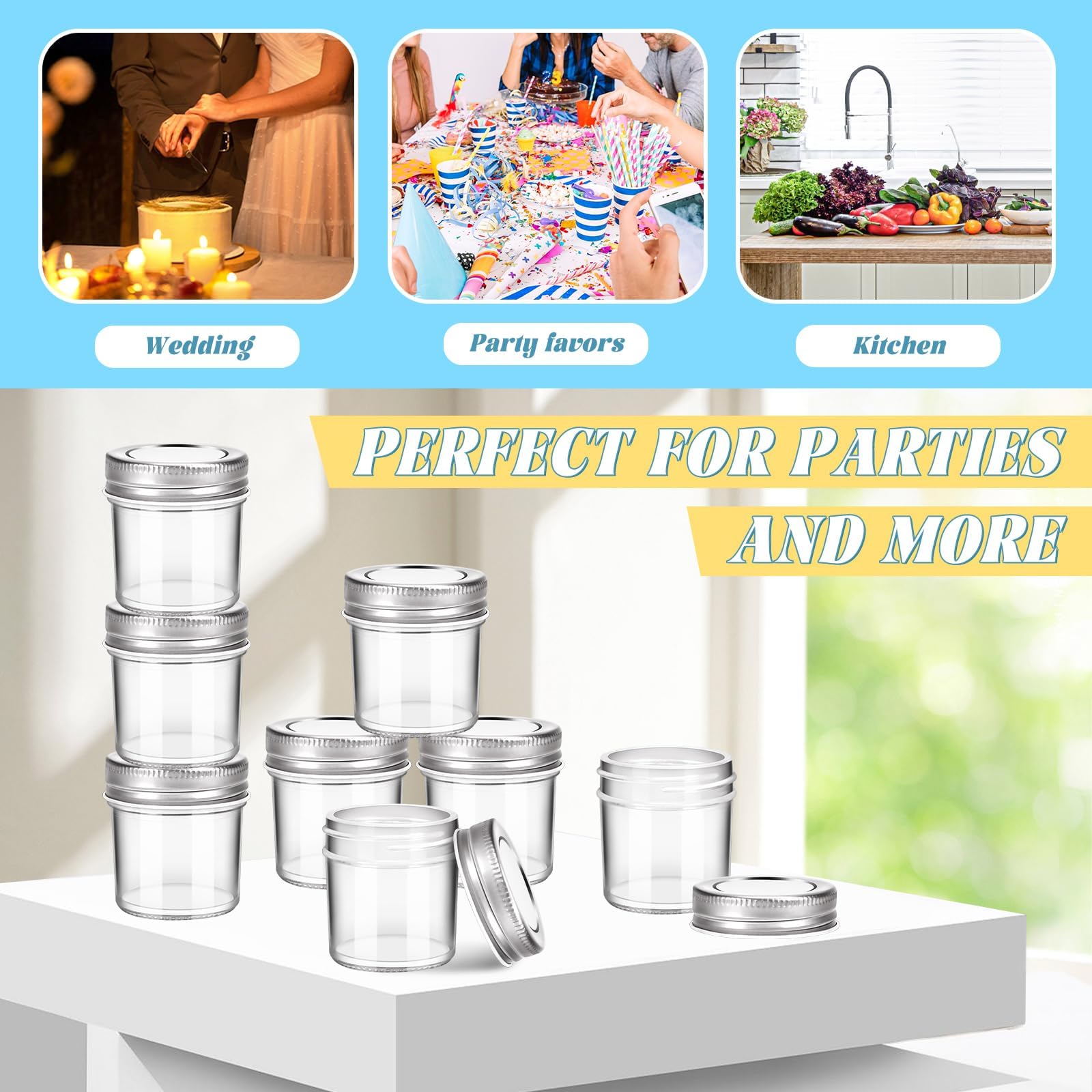 CZWESTC travel-friendly mini jars fit backpacks securely