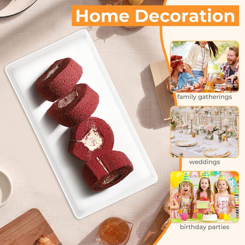 CZWESTC dishwasher-safe melamine tray for easy cleanup after parties.