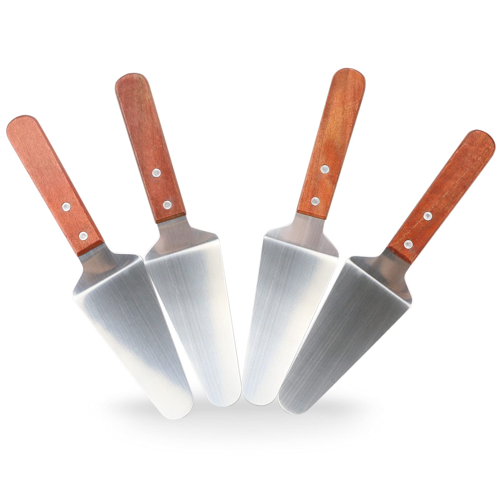 Triangular spade design helps lift slices cleanly from the pie