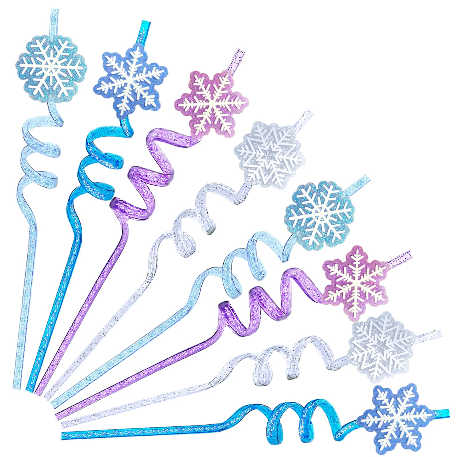 CZWXOXO 24pc glitter frozen straws add sparkle to drinks at parties