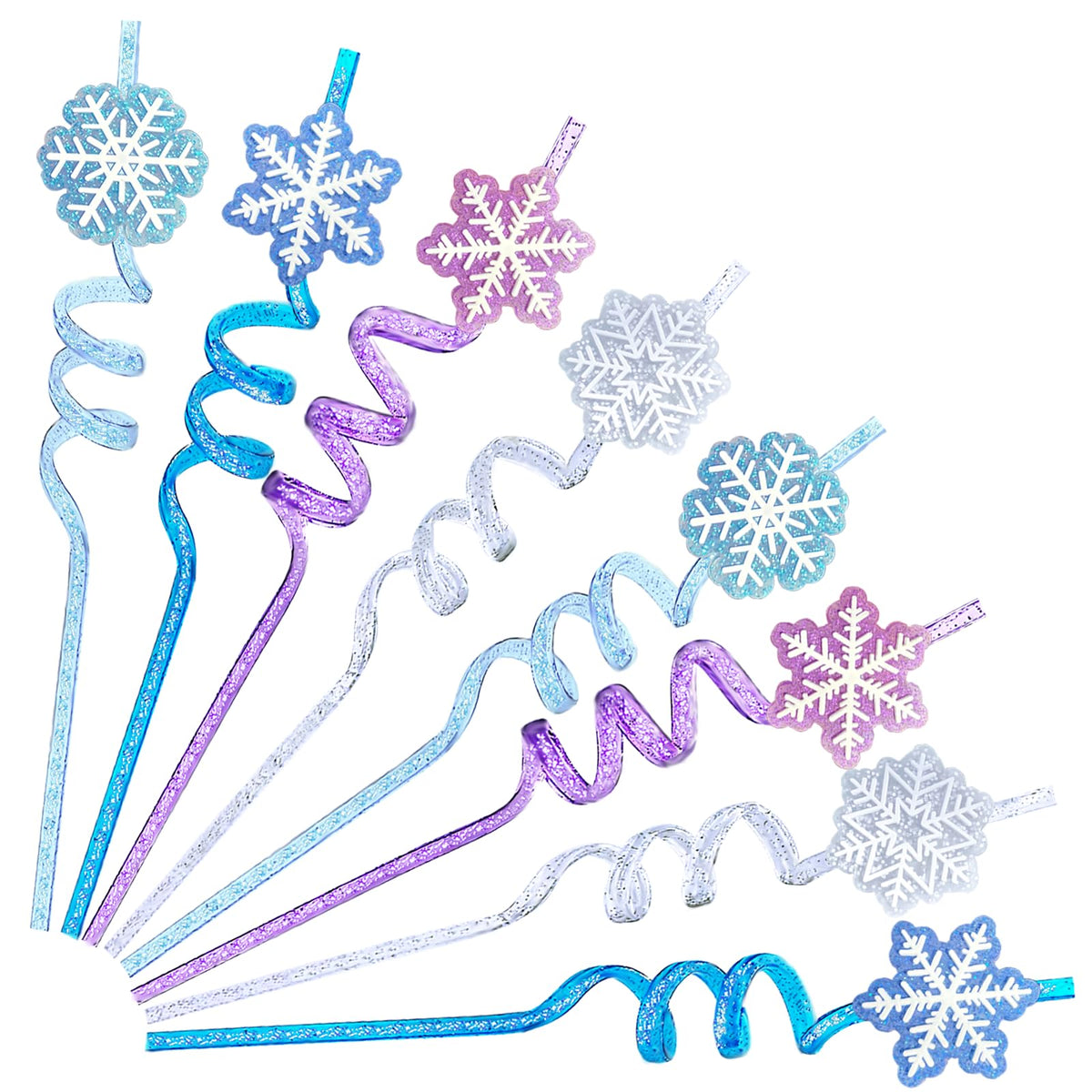CZWXOXO 24pc glitter frozen straws add sparkle to drinks at parties
