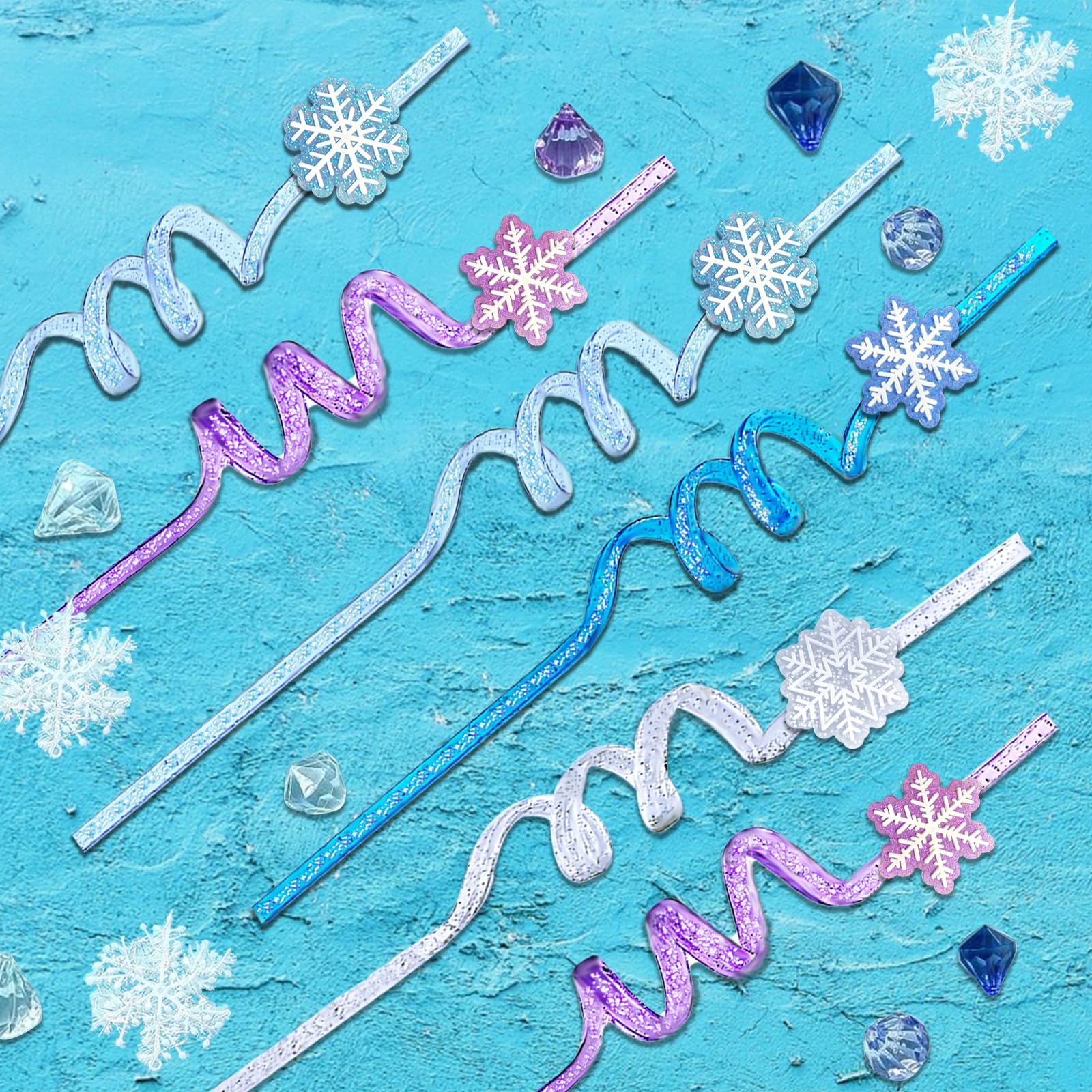 CZWXOXO gold glitter powder detail adds luxe sparkle to straws