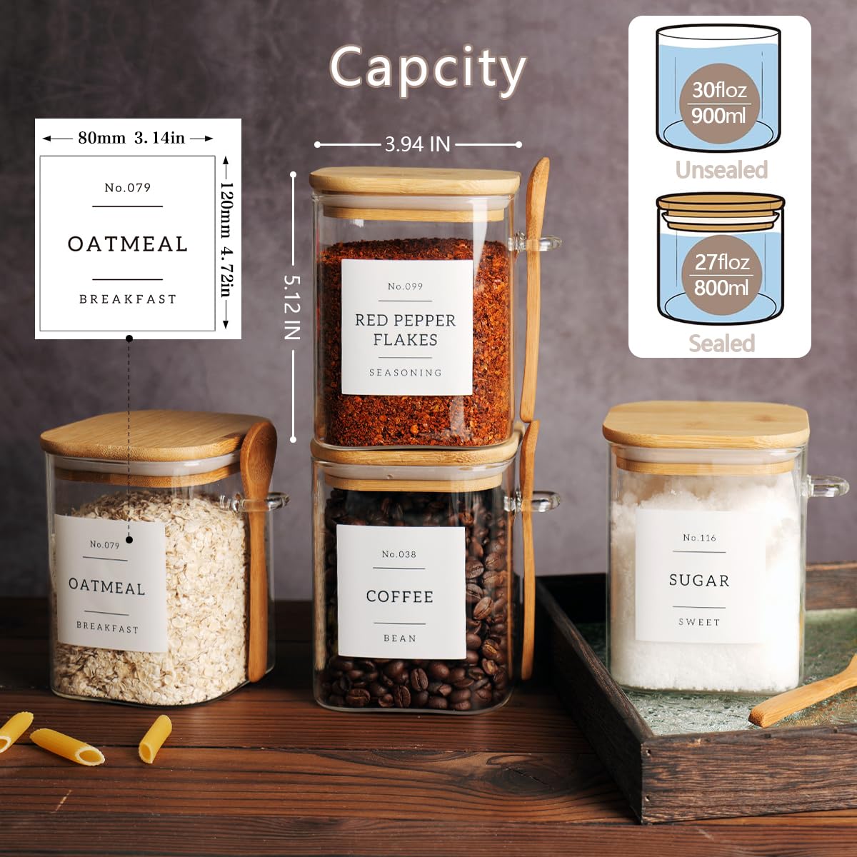 CZZGSM 132 pantry labels for labeling jars and containers