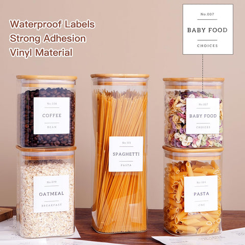 CZZGSM 132-label pantry set helps label jars clearly and keep items organized