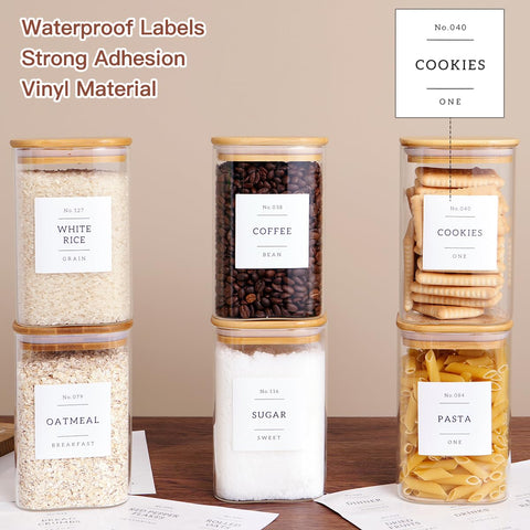 CZZGSM 132 pantry labels set for quick content identification and organization.