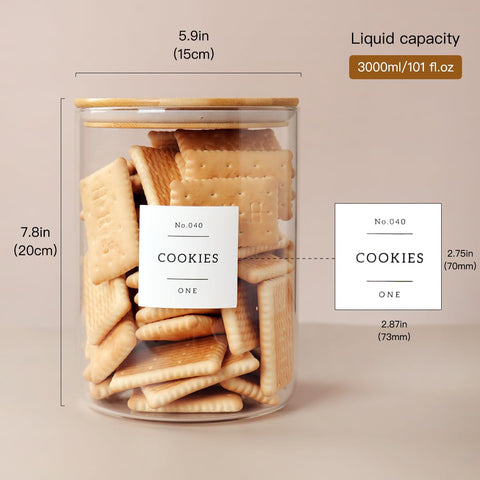 CZZGSM 132 pantry labels preprinted for quick, tidy organization.