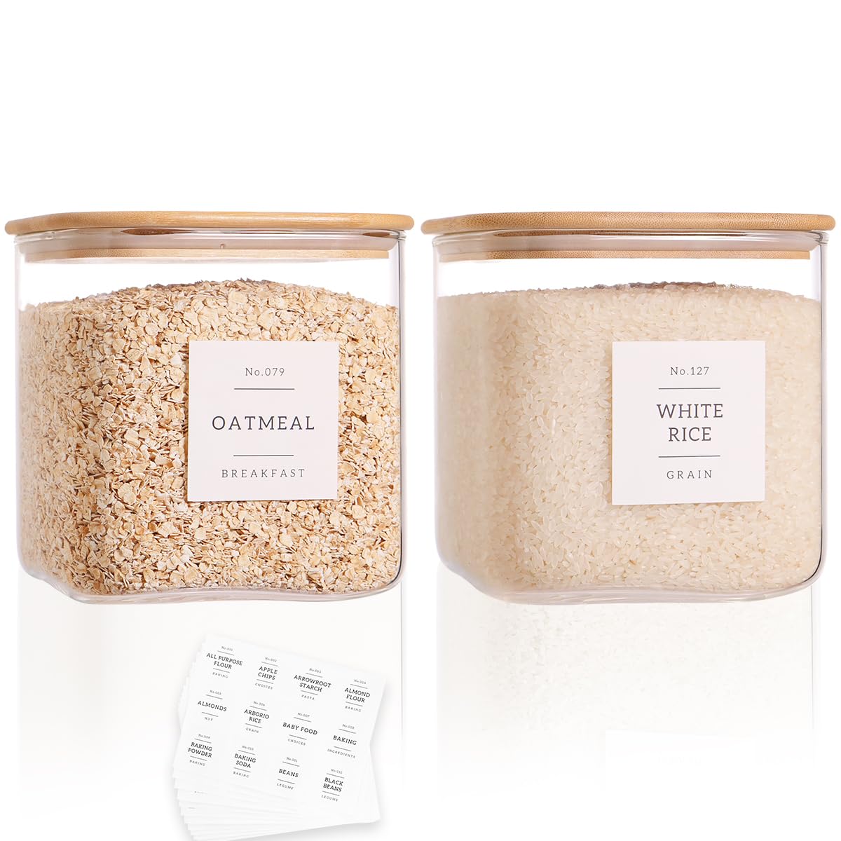 CZZGSM square glass jar with gift-box packaging, ideal for gifting and organization.