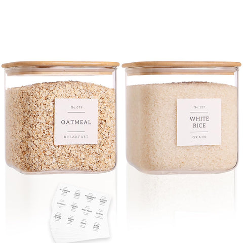 CZZGSM square glass jar with gift-box packaging, ideal for gifting and organization.
