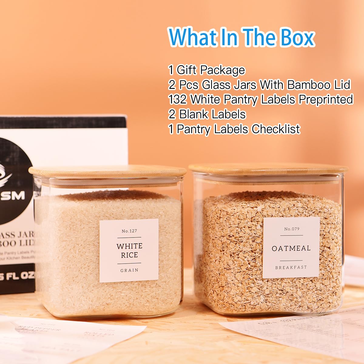 CZZGSM microwave-safe square glass jar, convenient for reheating and storage.