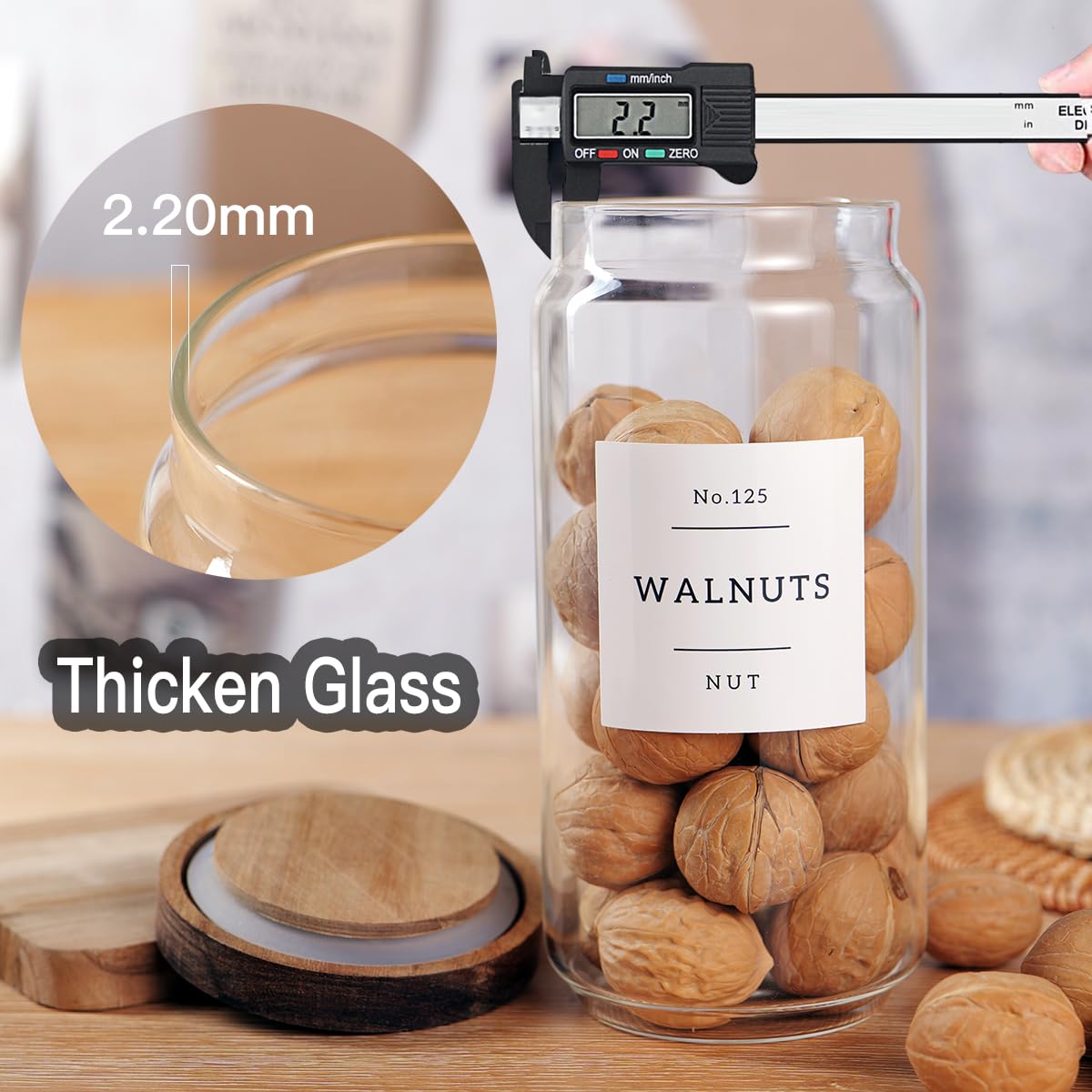 CZZGSM multipurpose glass jars suitable for tea, sugar, spices, and more.