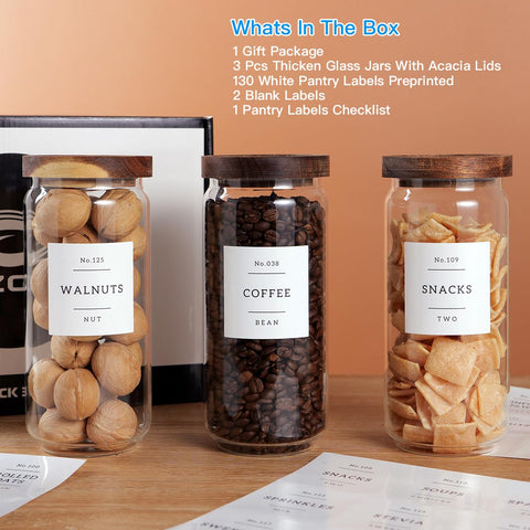 CZZGSM pantry labels 132-pack for easy organization and quick identification.