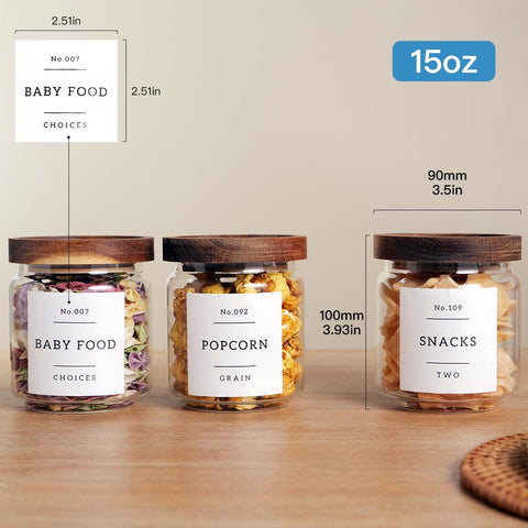 CZZGSM wide-mouth acacia lids with silicone seal keep contents fresh.