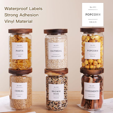 CZZGSM wide-mouth glass canister with acacia lid for easy filling and scooping