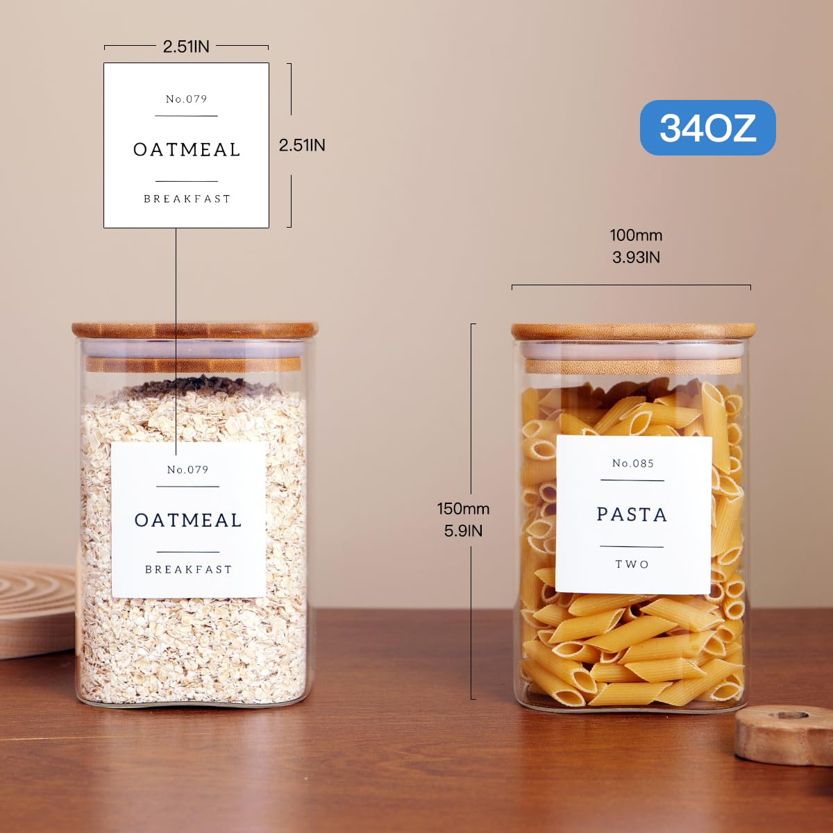 CZZGSM wide-mouth glass jar for easy filling and scooping.