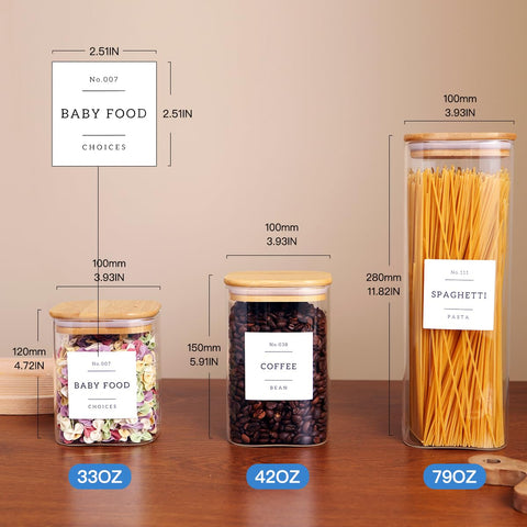 CZZGSM wide-mouth glass jars for easy filling and scooping with durable borosilicate glass