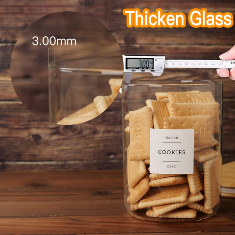 CZZGSM wide-mouth glass storage jar ideal for easy pouring and scooping.
