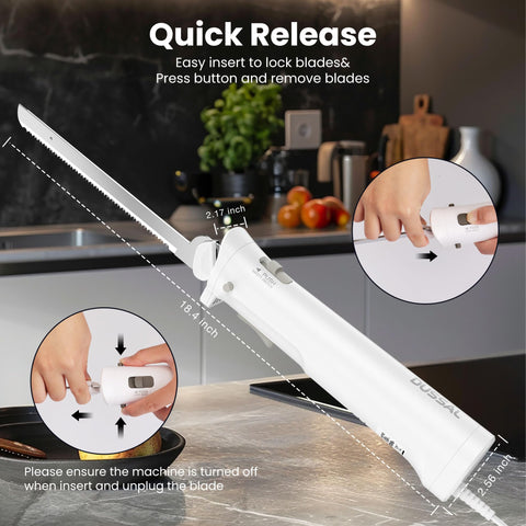 D DUSSAL electric knife meat-poultry-bread-cutting for clean slices