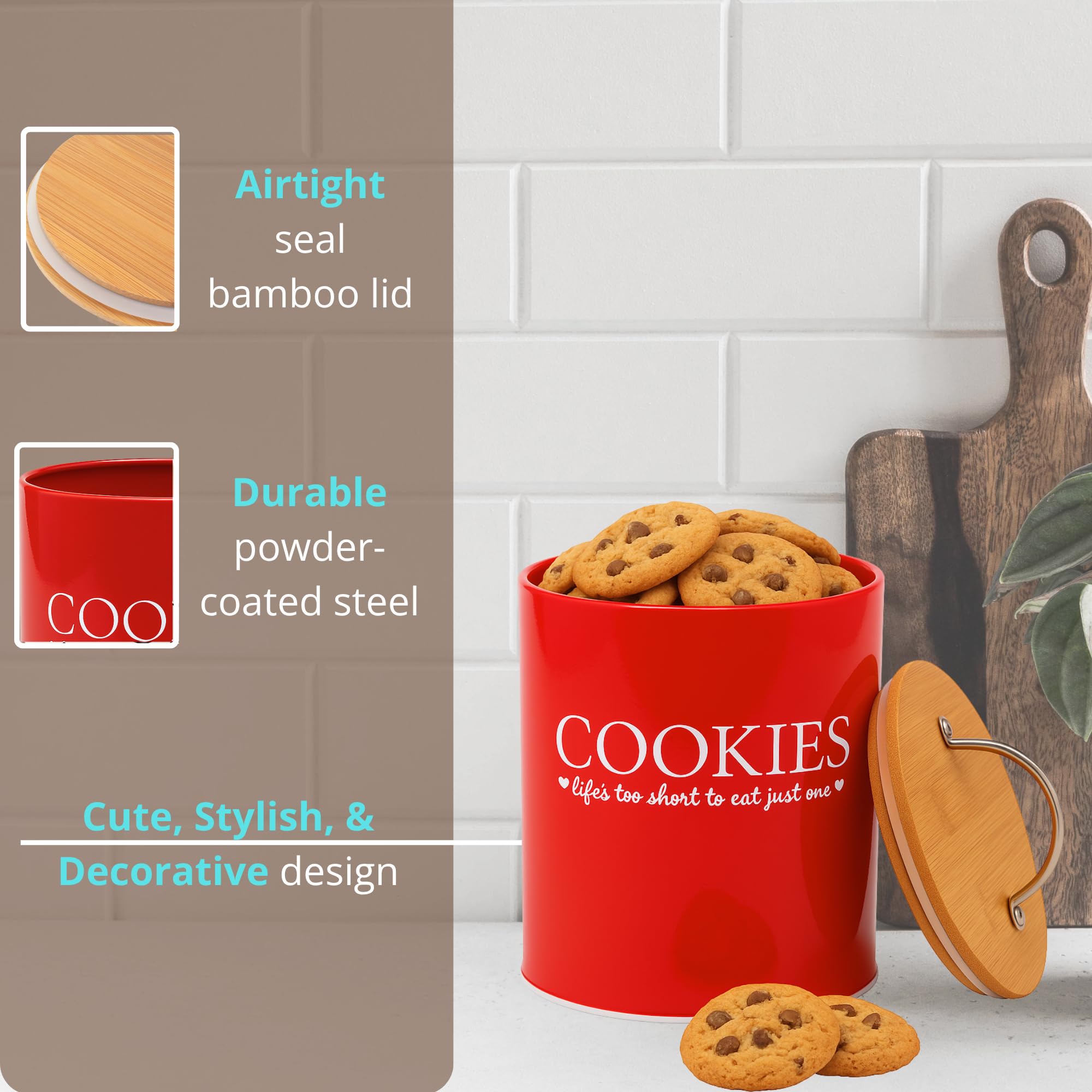 D'Lifeful lid-open view highlights easy access to cookies