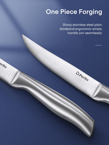 D.Perlla steak knife handle—ergonomic grip for comfortable use.