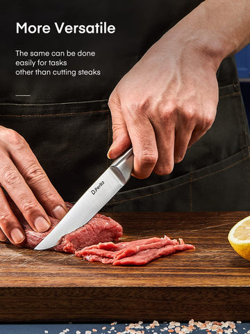 D.Perlla high carbon stainless steel blade keeps edge longer.