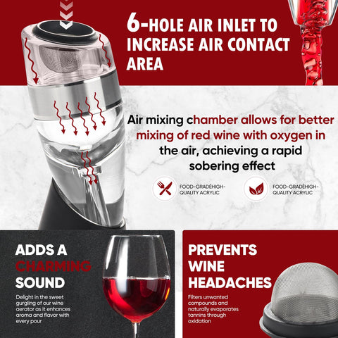 D&Slifei aerator in use with glass delivers smooth finish.