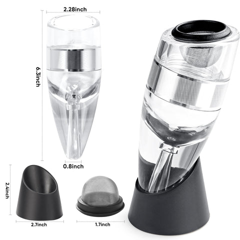 D&Slifei wine aerator pourer with elegant design fits any setup.