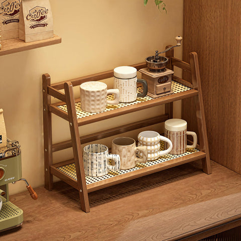 D-werack indoor-outdoor coffee stand fits kitchen or patio spaces.