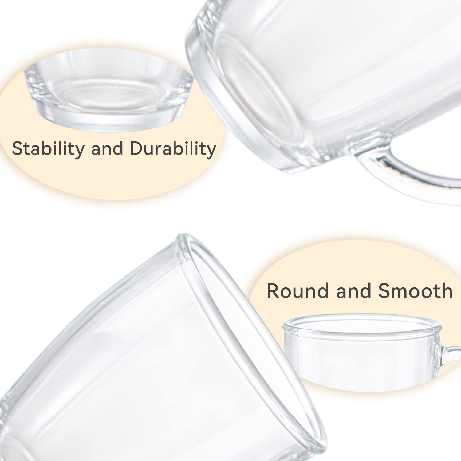 D.M DESIGN·MASTER dishwasher-safe glass cup remains clear after washing