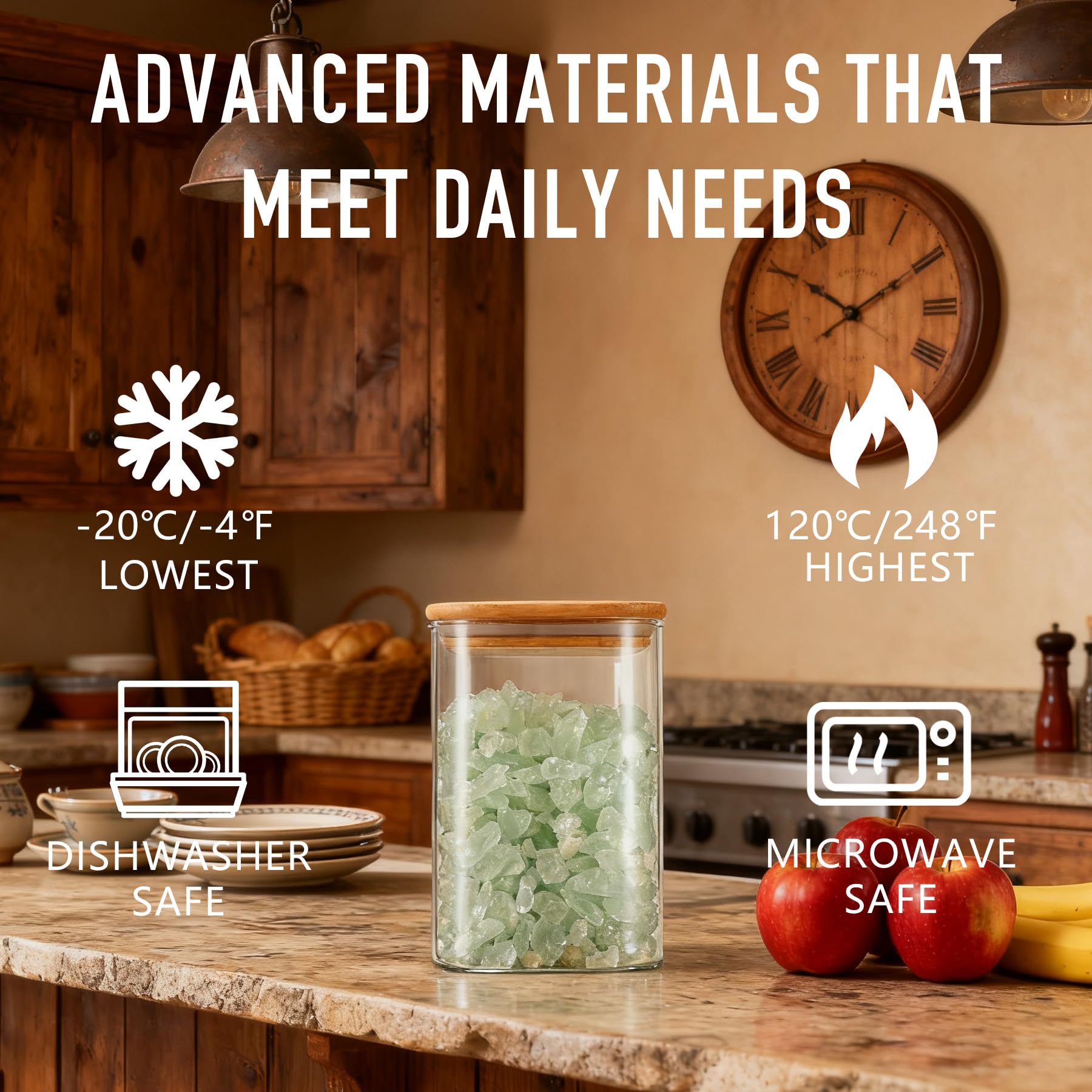 Airtight seal helps keep pantry staples fresh and fragrant