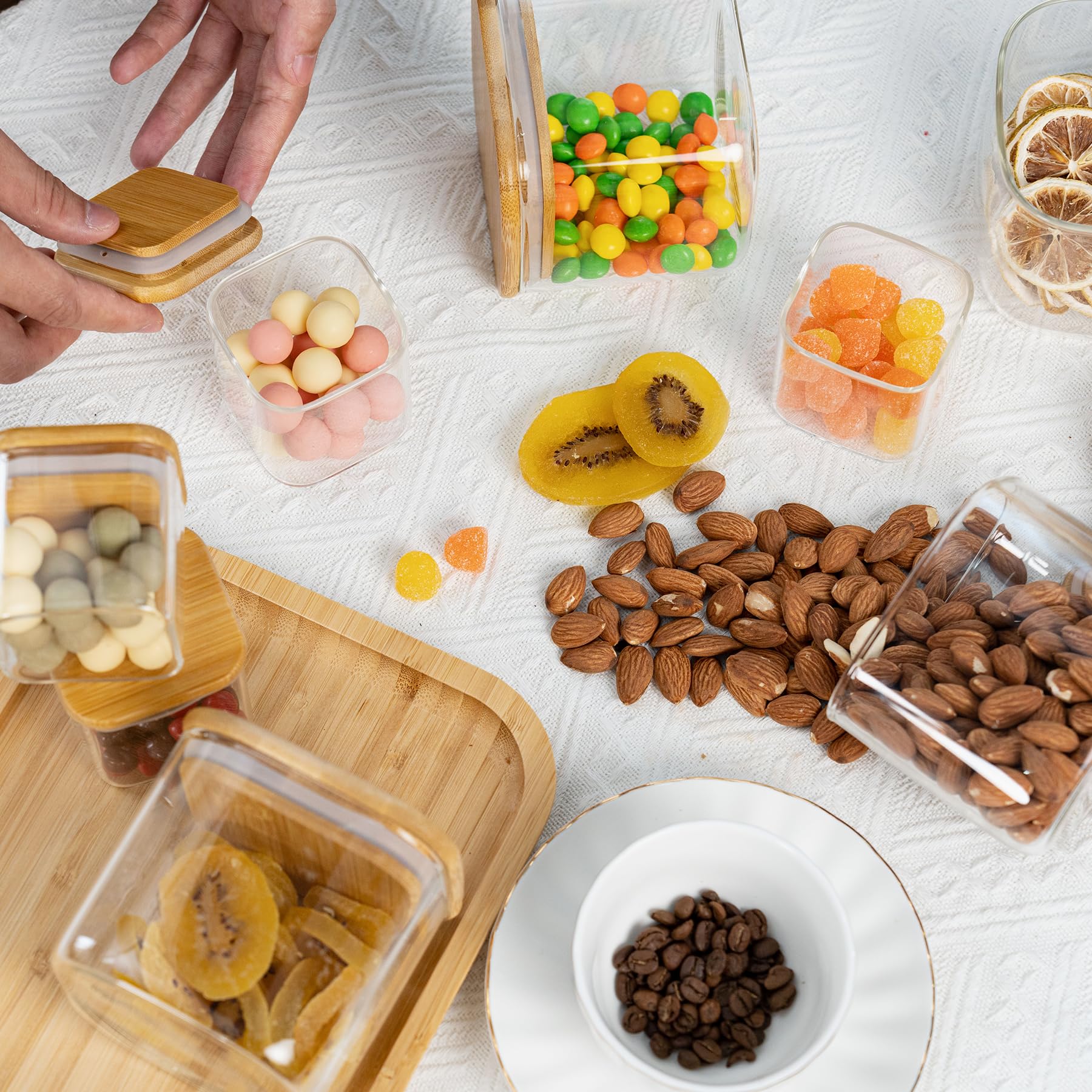 D2scrma bathroom storage jar for cotton balls and small items.
