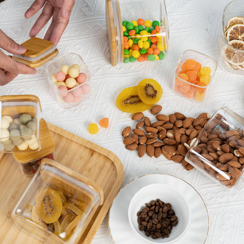 D2scrma bathroom storage jar for cotton balls and small items.