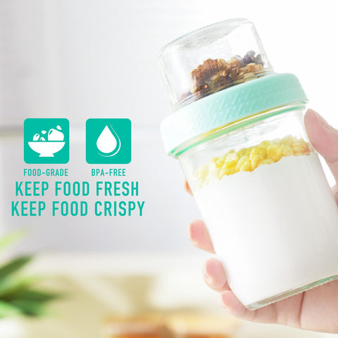 D2scrma dry-wet separation top and bottom jars keep toppings crisp