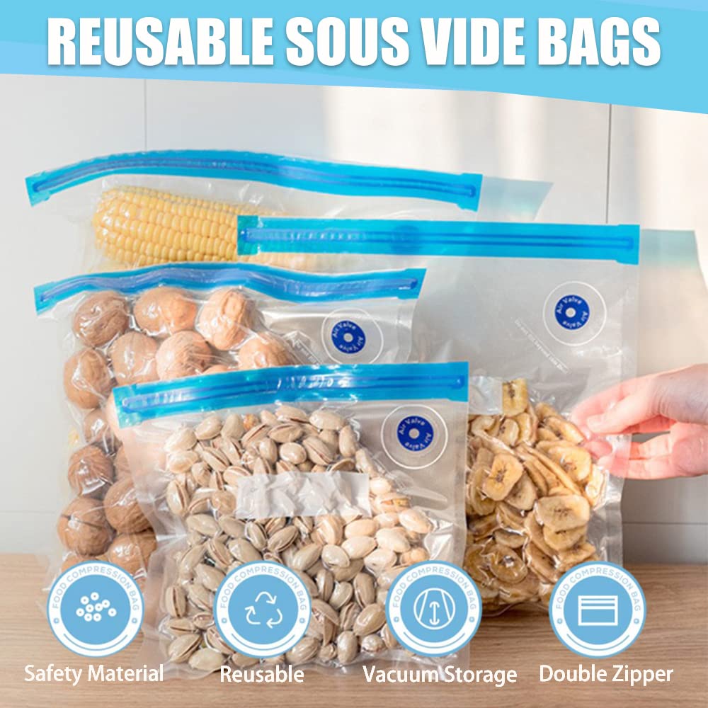 Daarcin sous vide bags 10.2x11in, versatile medium size for meals