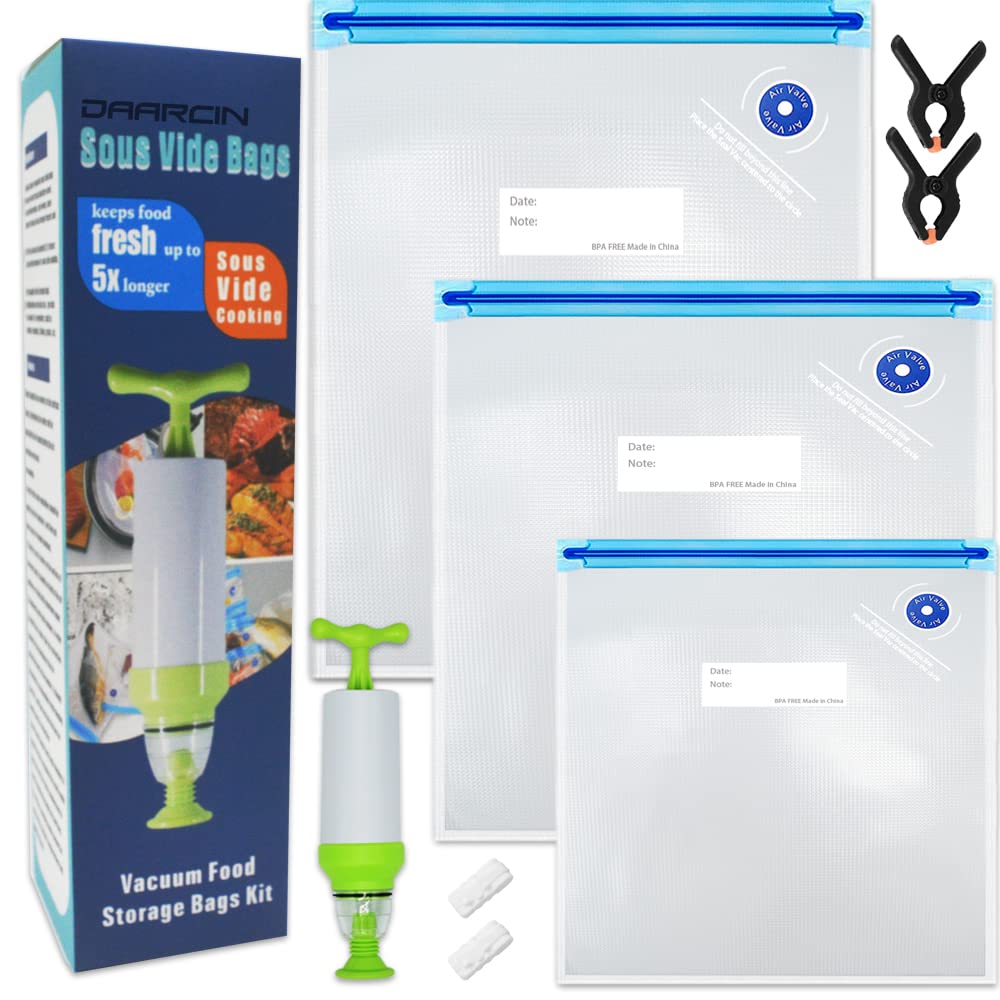 Daarcin sous vide bags 8.3x8.7in, compact portions stay fresh