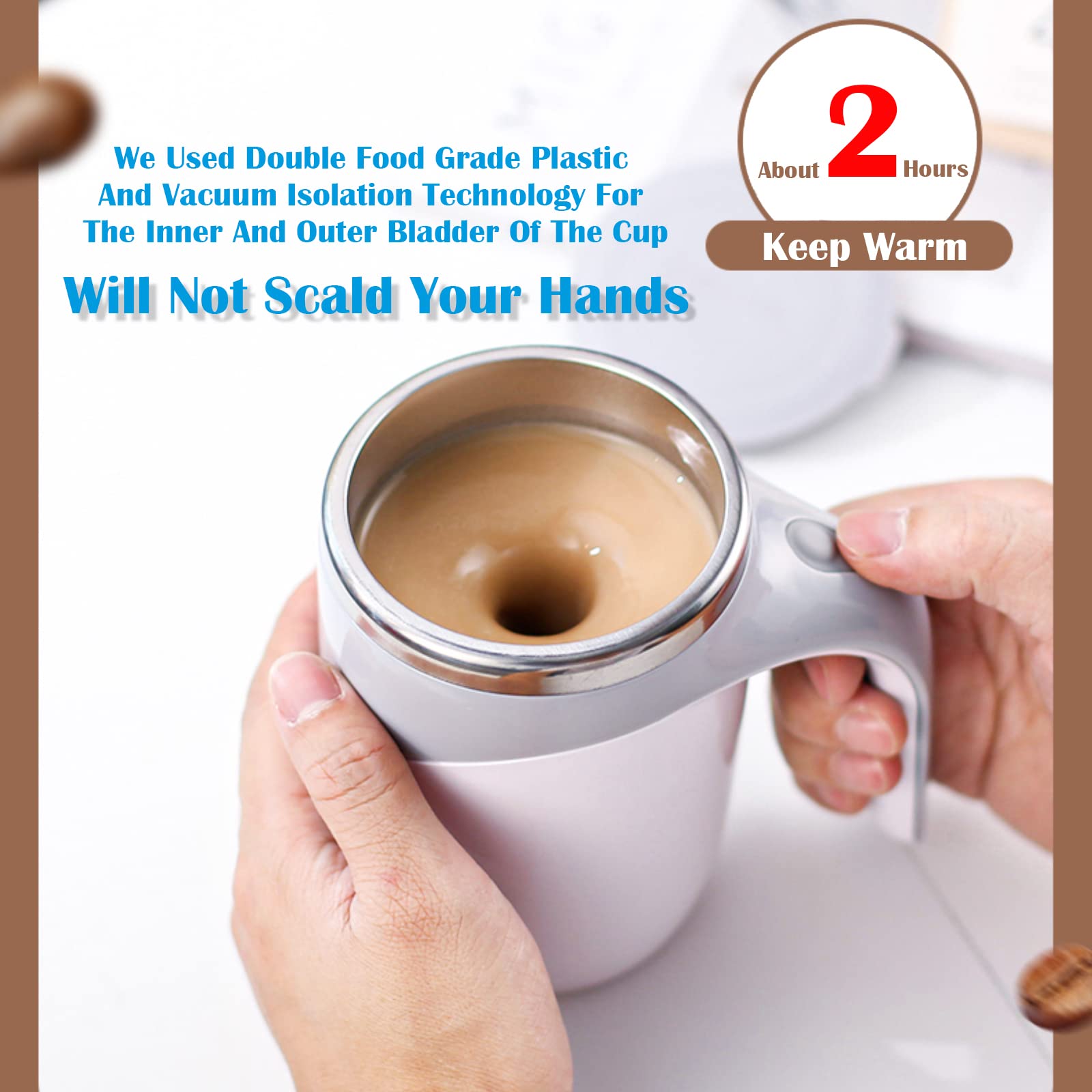 Daasigwaa mug with tight lid to minimize spills during travel.