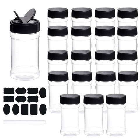 Dabacc 7oz clear spice jar with lid for dust-proof storage