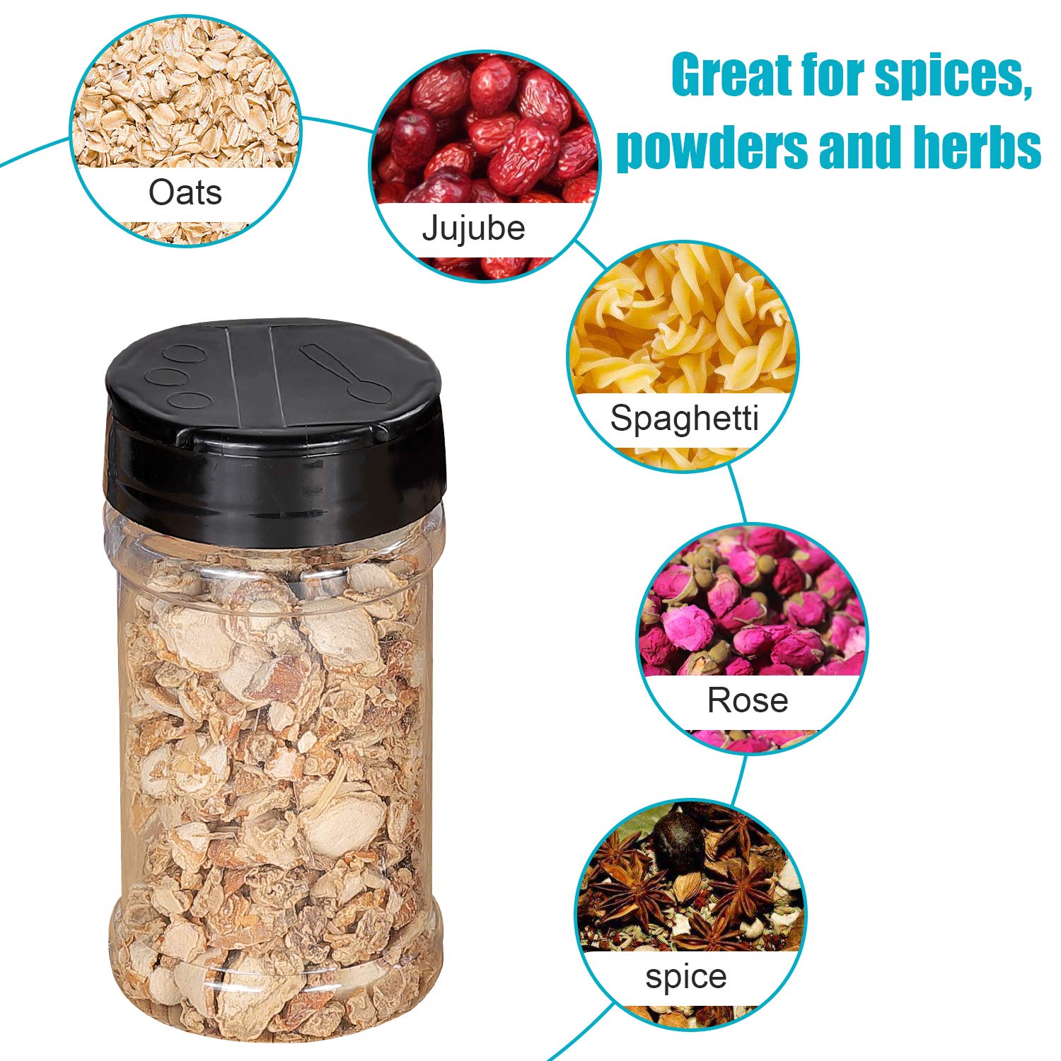 Dabacc jars include label paper for custom spice labeling