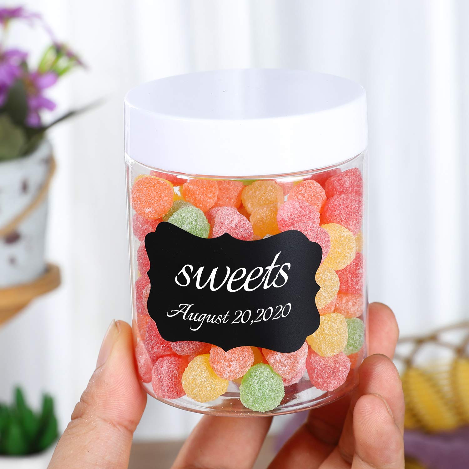 Dabacc wide-mouth clear jar ideal for slime, cosmetics, and creams.