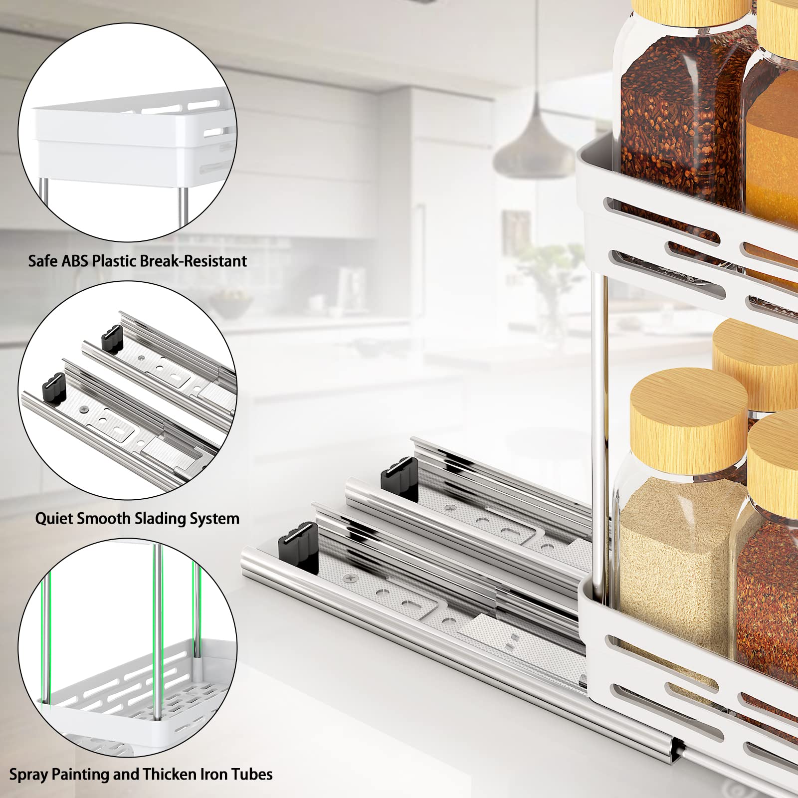 DABIGE metal slide rails and frame construction detail