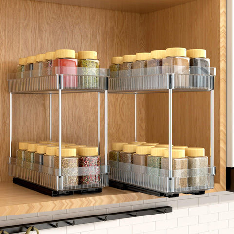 DABIGE pull-out spice rack assembly showing easy cabinet installation