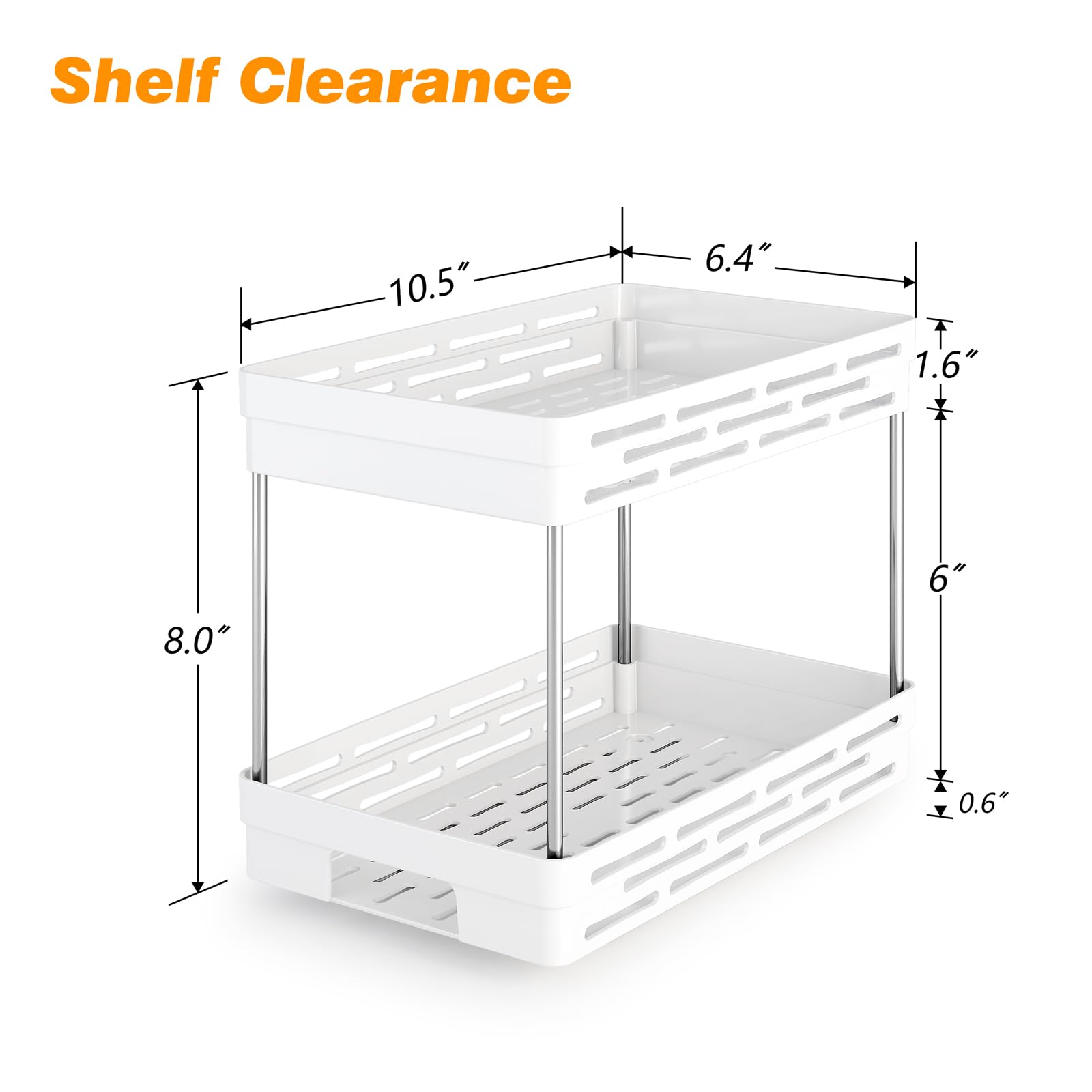 DABIGE spice jar organization close-up with two-tier racks