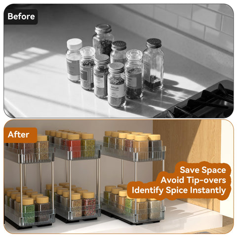 DABIGE transparent baskets showcase spices clearly