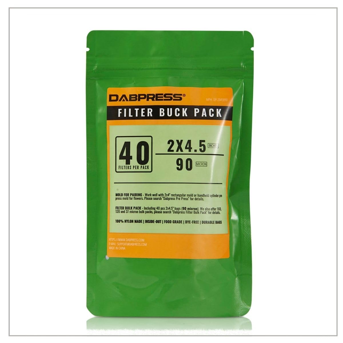 DABPRESS tea filter bags 40-pack for loose leaf tea and herbal blends