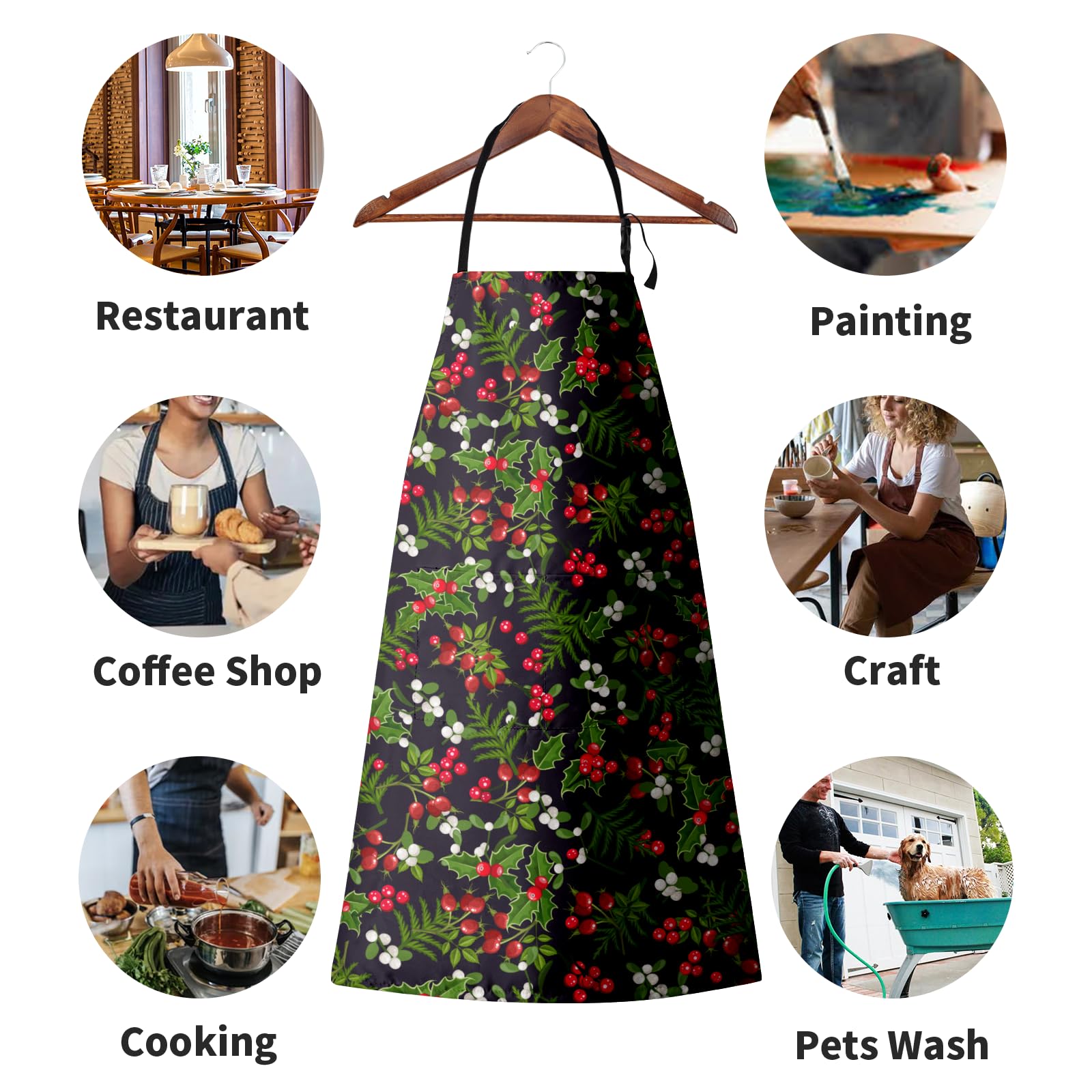 Dacawin apron adjustable neck strap for a comfortable, customizable fit.