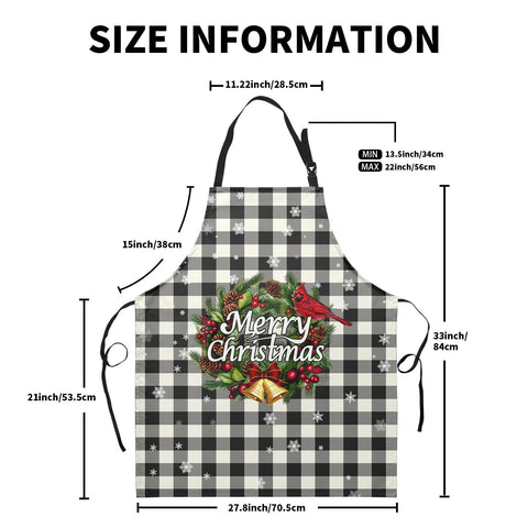 Dacawin apron adjustable neck strap demonstrates versatile fit for all body types.