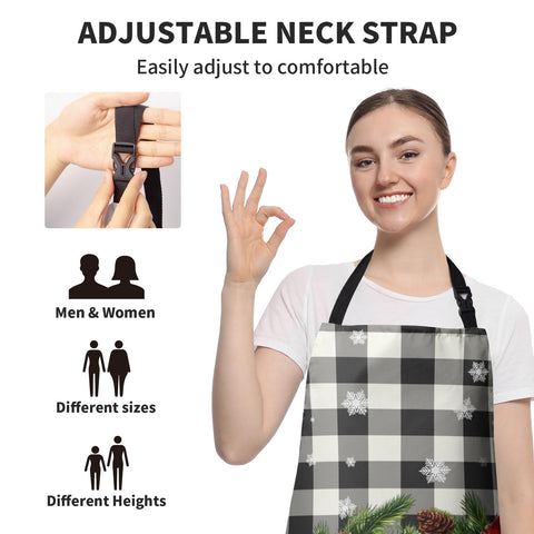 Dacawin kitchen apron with long ties ready for wrap-and-tie.
